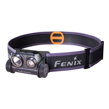 Fenix HM65RDTPRP - Linterna LED recargable LED/USB IP68 1500 lm 300 h morada/negro