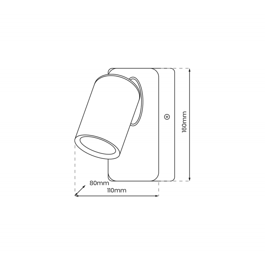 Foco de pared ANDY 1xGU10/8W/230V negro/dorado