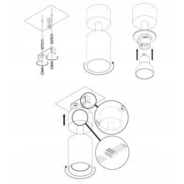 Foco de pared ANGIE 1xGU10/35W/230V blanco