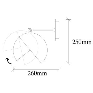 Foco de pared BERCESTE 1xE27/40W/230V