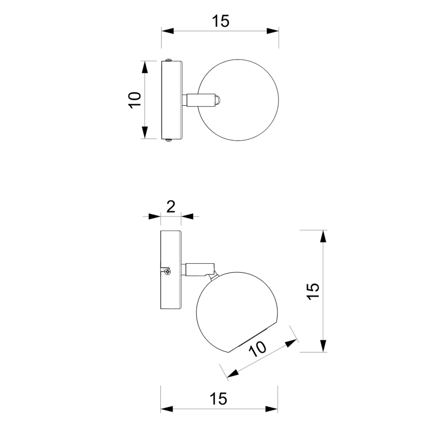 Foco de pared COMET 1xGU10/8W/230V blanco/cromo brillante