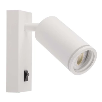 Foco de pared con interruptor 1xGU10/35W/230V blanco+