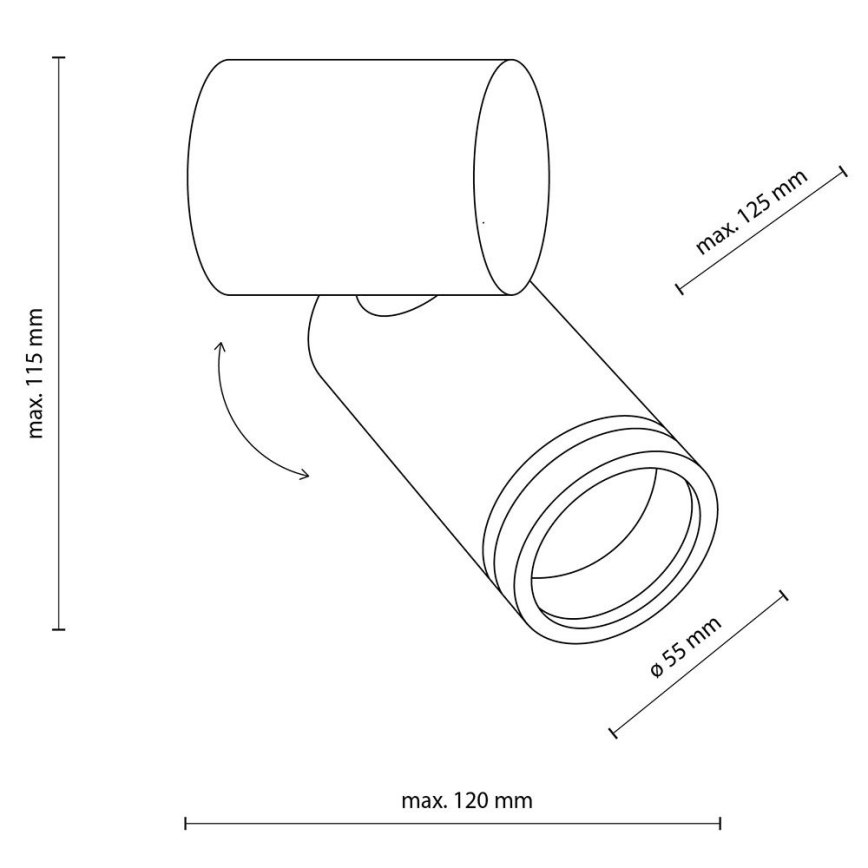 Foco de pared JET SET 1xGU10/10W/230V blanco