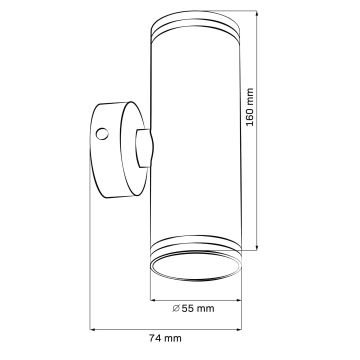 Foco de pared PARIS 2xGU10/10W/230V blanco