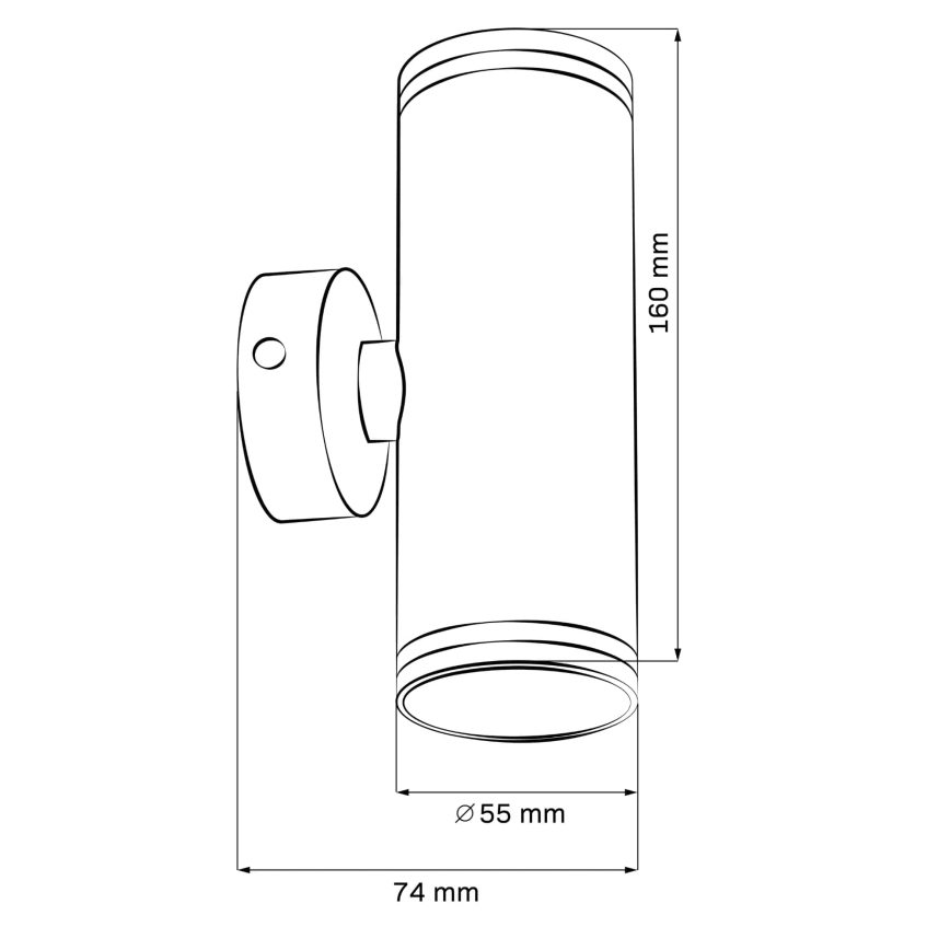 Foco de pared PARIS 2xGU10/10W/230V blanco