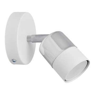 Foco LED de pared TUBSSON 1xGU10/6,5W/230V blanco/cromo brillante