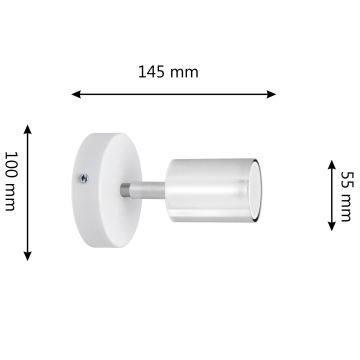 Foco LED de pared TUNE 1xGU10/6,5W/230V cromo mate/blanco