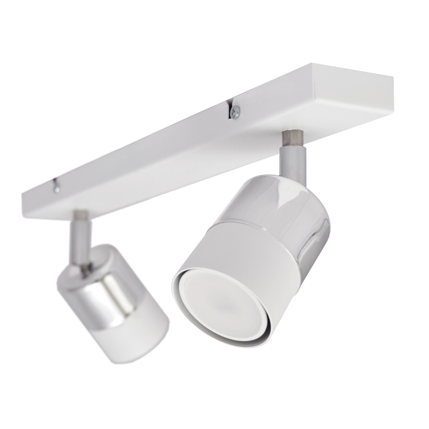 Foco LED TUBSSON 2xGU10/6,5W/230V blanco/cromo brillante