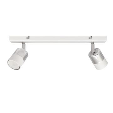 Foco LED TUBSSON 2xGU10/6,5W/230V blanco/cromo brillante