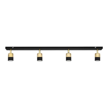 Foco LED TUBSSON 4xGU10/6,5W/230V negro/dorado