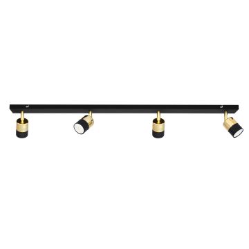 Foco LED TUBSSON 4xGU10/6,5W/230V negro/dorado