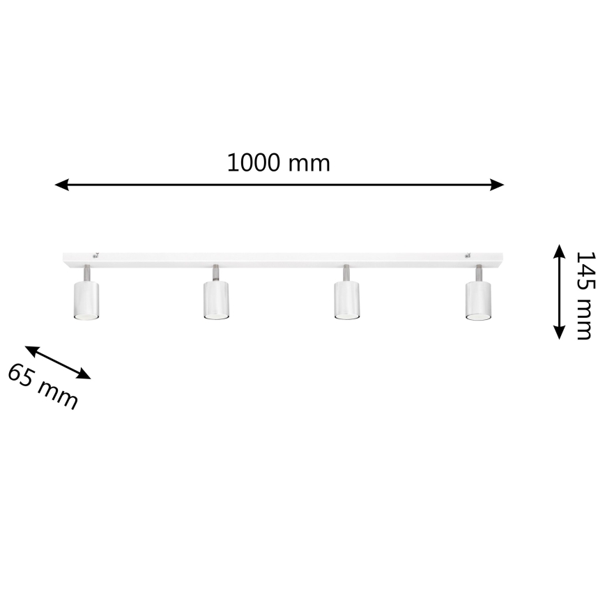 Foco LED TUNE 4xGU10/6,5W/230V cromo mate/blanco