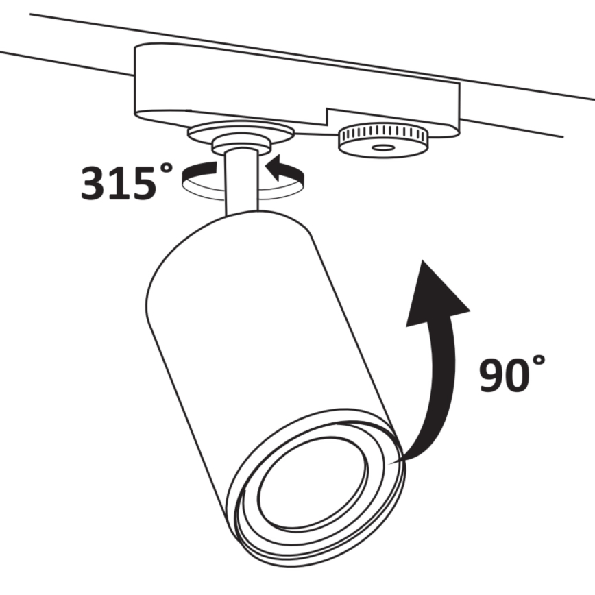 Foco para sistema de rieles PARIS 1xGU10/10W/230V blanco