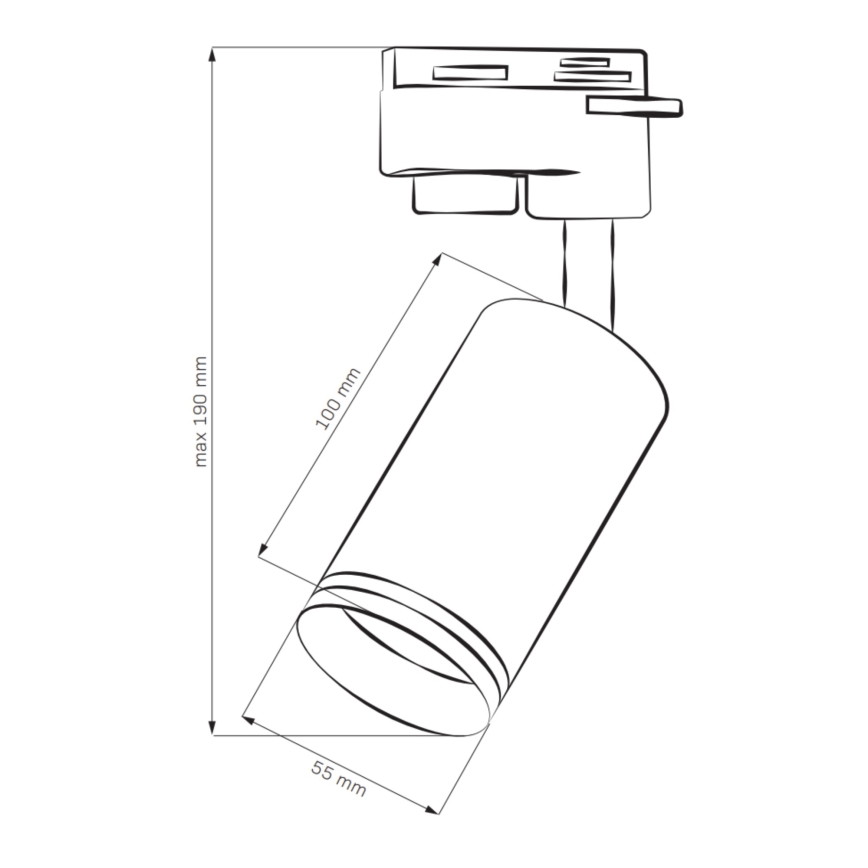 Foco para sistema de rieles PARIS 1xGU10/10W/230V blanco