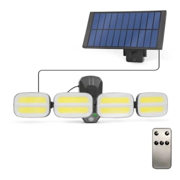 Foco solar LED con sensor 4xLED/2,5W/6V IP65 + mando a distancia