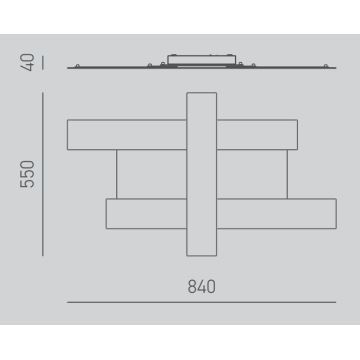 Gea Luce DOHA P M A - Plafón LED DOHA LED/40W/230V 84 cm cromo mate