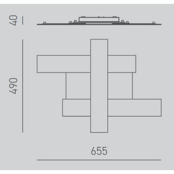 Gea Luce DOHA P P B - Plafón LED DOHA LED/30W/230V 65,5 cm blanco