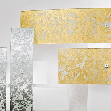 Gea Luce LARA P G oro - Plafón LARA 4xE27/52W/230V 91 cm dorado