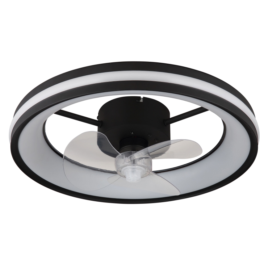 Globo - Plafón LED regulable con ventilador LED/30W/230V 2700-6500K negro + control remoto