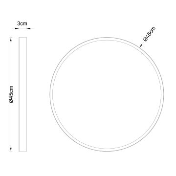 Globo - Plafón LED LED/30W/230V diá. 45 cm