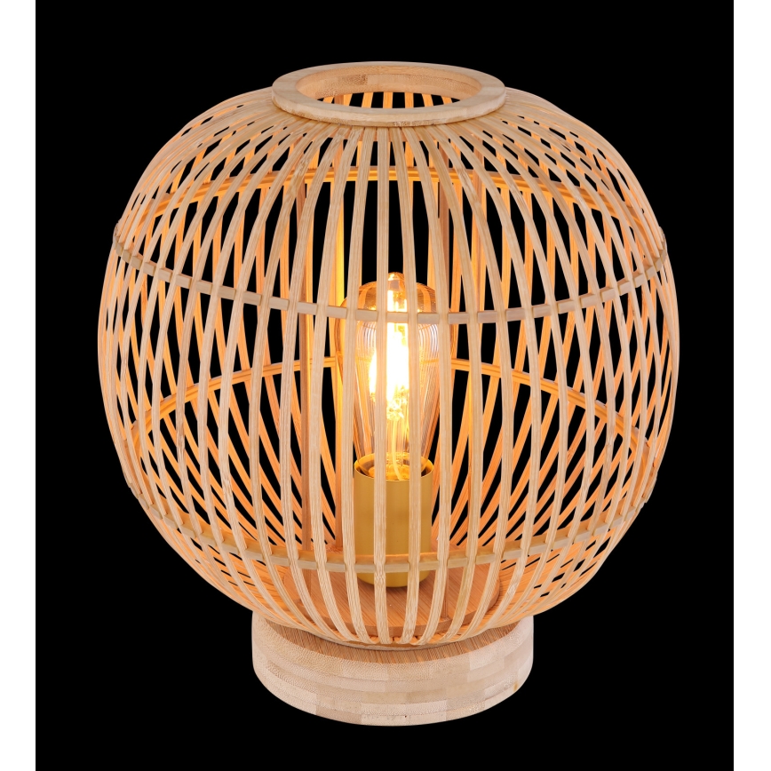 Globo - Lámpara de mesa 1xE27/60W230V bambú