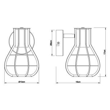 Globo - Foco de pared 1xE27/40W/230V