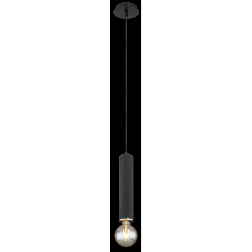 Globo - Lámpara colgante 1xE27/60W/230V madera negra