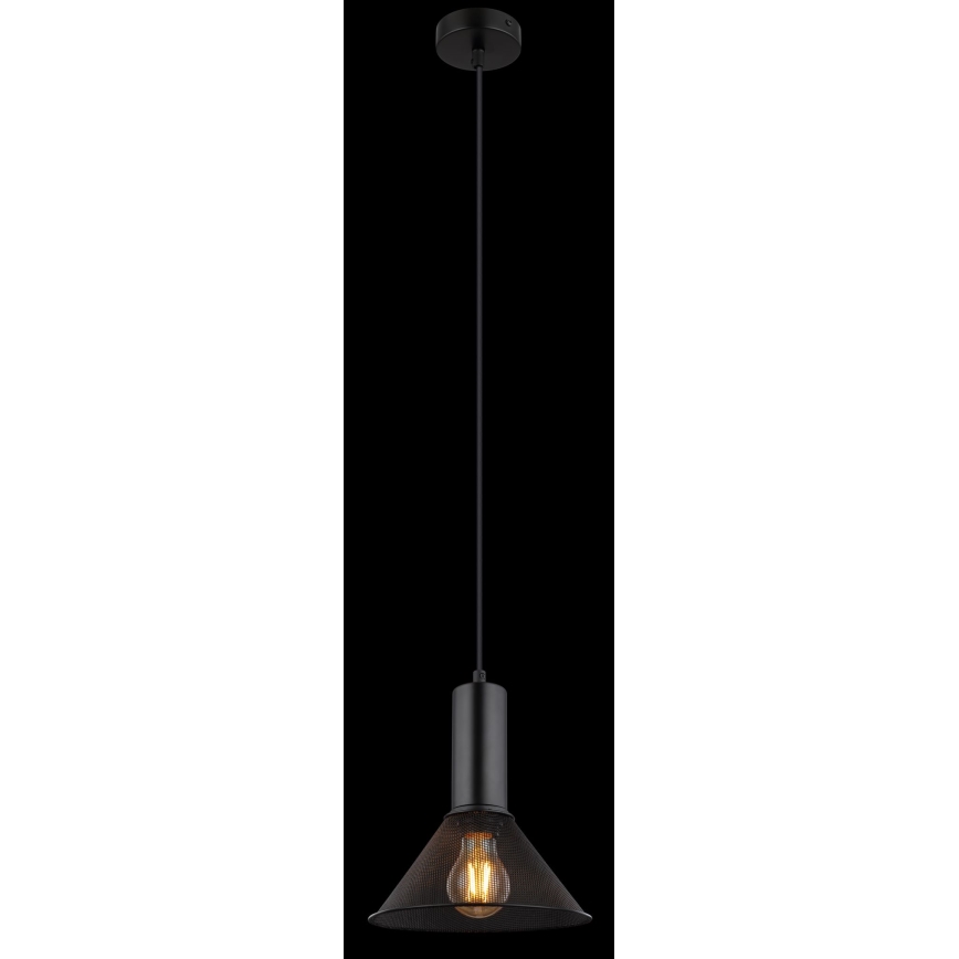 Globo - Lámpara colgante 1xE27/60W/230V negro