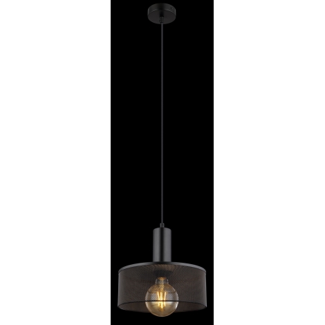 Globo - Lámpara colgante 1xE27/60W/230V negro