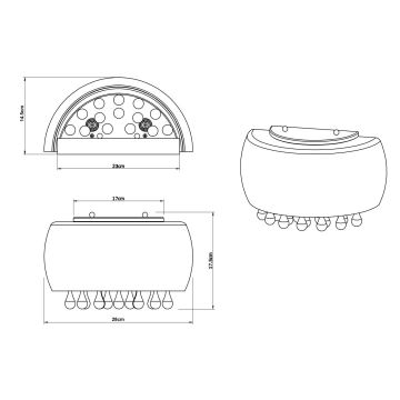 Globo 15809W - Aplique KALLA 1xG9/28W/230V