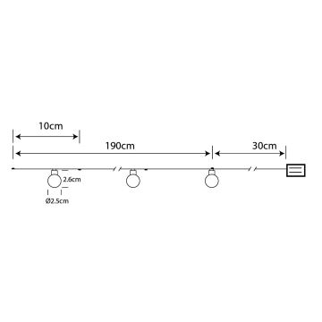 Globo - Cadena de luces de Navidad LED 20xLED/2xAA 2,2m blanco cálido