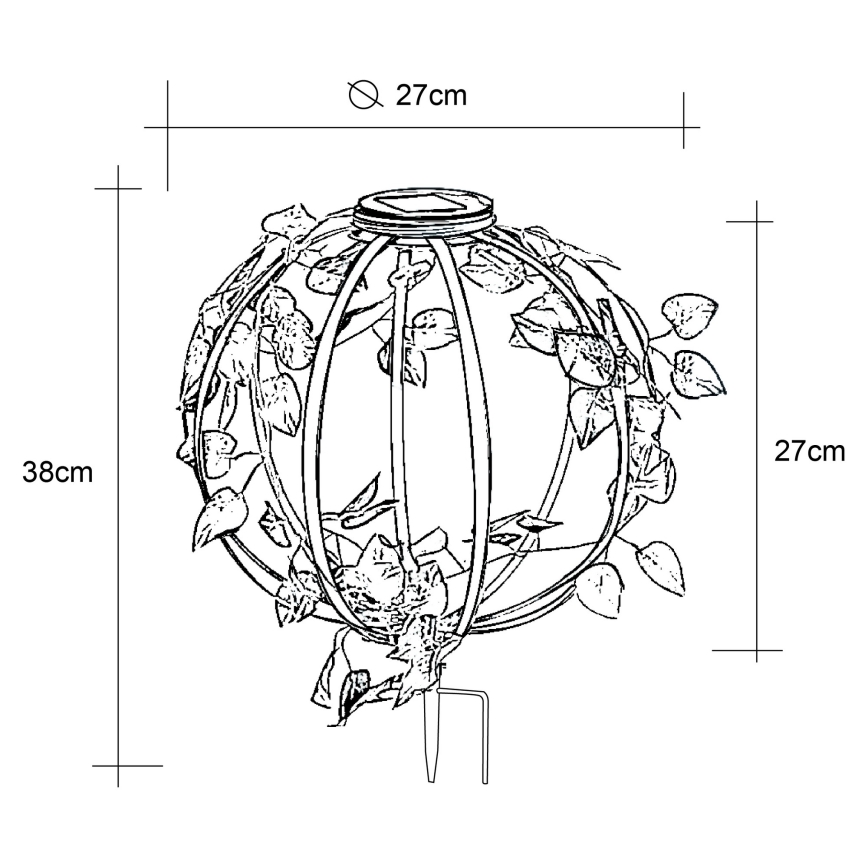 Globo - Lámpara solar LED LED/0,06W/1,2V IP44