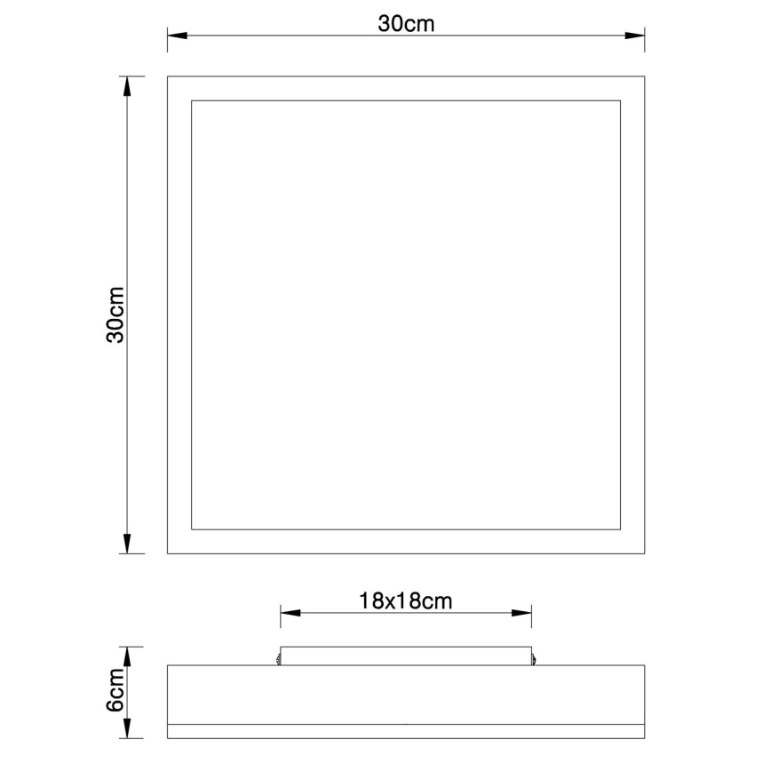 Globo - Plafón LED LED/12W/230V 30x30 cm marrón