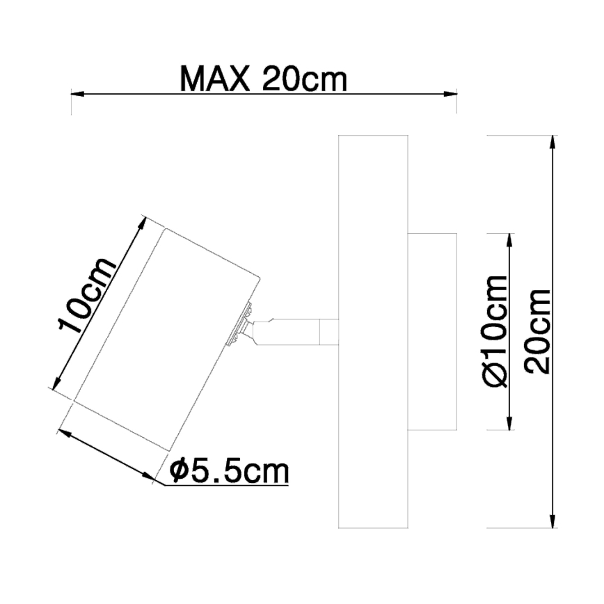 Globo - Foco de pared 1xGU10/5W/230V madera/metal