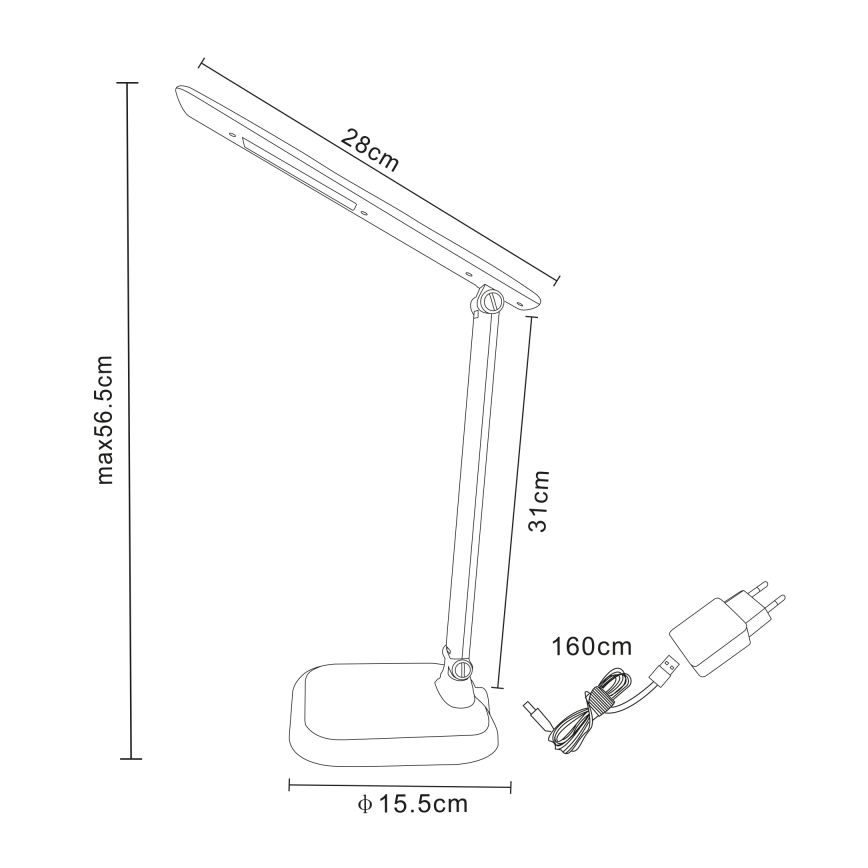 Globo - Lámpara de mesa LED Regulable LED/7W/230V