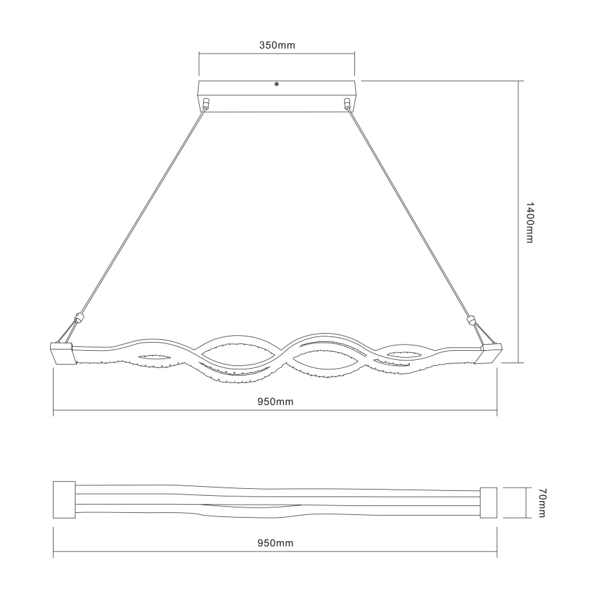 Globo 67109-30 - LED Lámpara colgante regulable PILLA 1xLED/30W/230V + control remoto