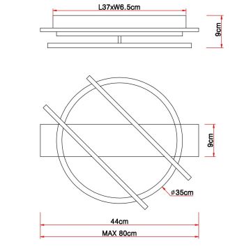 Globo - Plafón LED LED/32W/230V