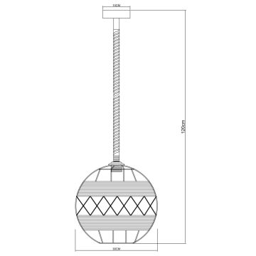 Globo - Lámpara colgante 1xE27/60W/230V