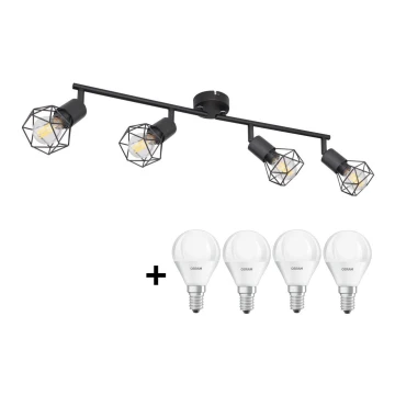 Globo - Foco LED 4xE14/5W/230V negro