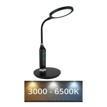 Globo - Lámpara de mesa regulable LED táctil LED/9W/230V 3000/4000/65000K negro