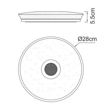 Globo - LED RGBW Lámpara de baño regulable con altavoz LED/18W/230V 3000-6500K IP44 + control remoto