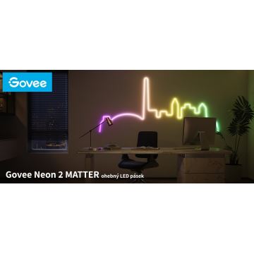 Govee - Neon 2 MATTER Tira LED plegable 5m RGBIC Wi-Fi IP67