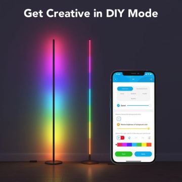 Govee - RGBICW Lámpara de pie inteligente de esquina Wi-Fi
