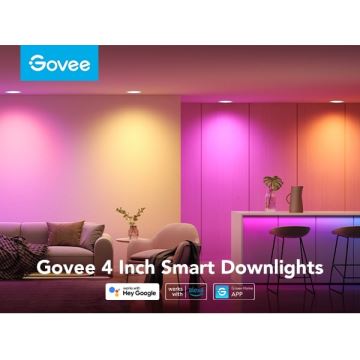 Govee - SET 2x LED RGBWW Lámpara empotrada LED/11W/230V Inteligente 2700-6500K