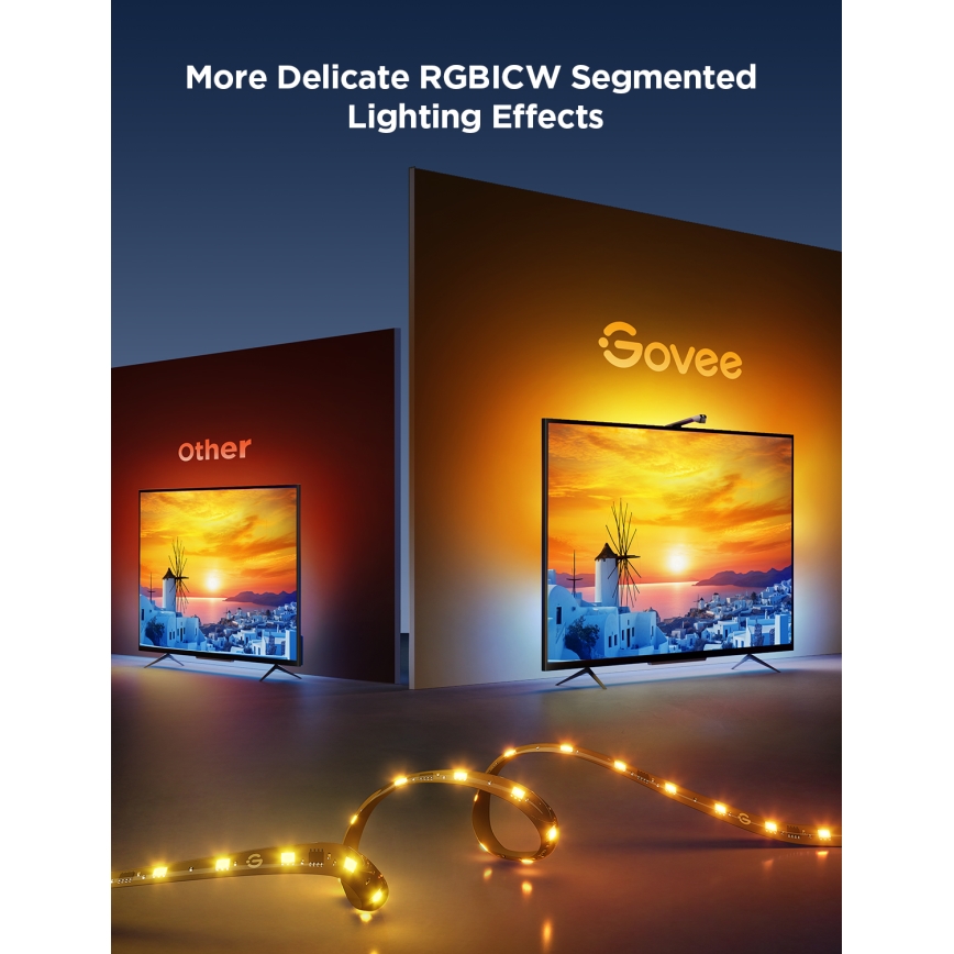 Govee - TV Backlight 3 Lite TV 75-85" SMART LED retroiluminación RGBICW Wi-Fi IP67 + control remoto