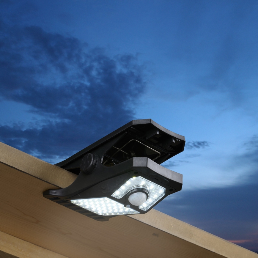 Grundig - Lámpara solar LED con sensor CLIP-ON LED/9W/3,7V IP44