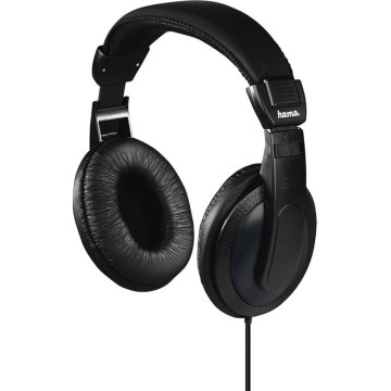 Hama - Auriculares con cable de 6 m negro