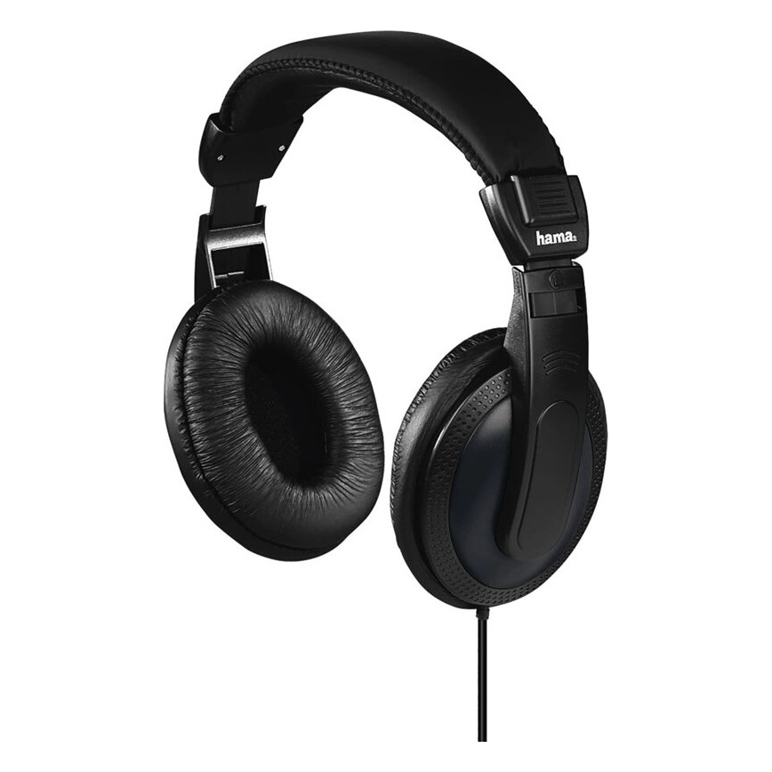 Hama - Auriculares con cable de 6 m negro