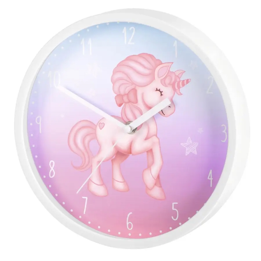 Hama - Reloj de pared infantil 1xAA unicornio