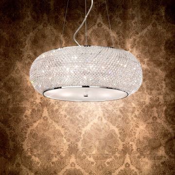 Ideal Lux - Araña de cristal PASHA 14xE14/40W/230V diá. 65 cromo